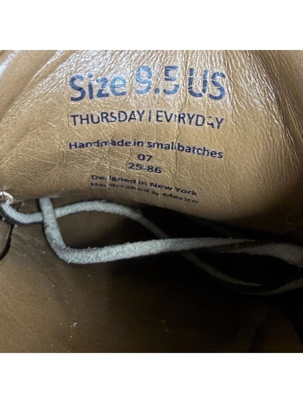Thursday Boots Co. Everyday Low Top Shoes Sneakers Brown Leather Mens Size 9.5